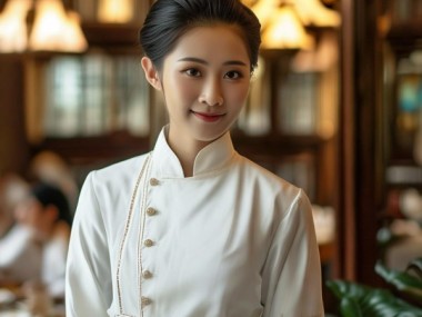 萃di酒店餐饮服务员品质服务与幸福感的象征